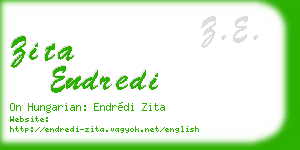 zita endredi business card